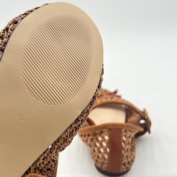Miss Left Women Bowknots Ankle Strap Mary Jane Classic Closed Round Toe Ballet F
